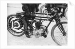 Motorcyclist Holding Rudge Motorcycle by Anonymous