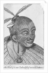 Engraving of a Maori Chieftain by Anonymous