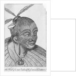 Engraving of a Maori Chieftain by Anonymous