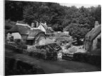 Thatched Cottages in Buckland-in-the Moor by Anonymous