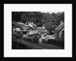 Thatched Cottages in Buckland-in-the Moor by Anonymous