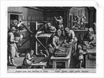 Illustration of a Printing Shop by Johannes Stradanus