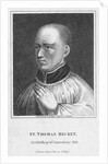 St Thomas Becket, Archbishop of Canterbury 1162 (from a scarce Print by Hollar)