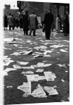 Pamphlet Litter on Saarbrucken Street, 1955 by Anonymous
