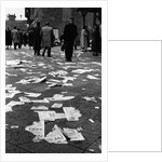 Pamphlet Litter on Saarbrucken Street, 1955 by Anonymous