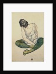 Seated Woman with Green Stockings by Egon Schiele