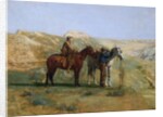 Detail of Cowboys in the Badlands by Thomas Eakins