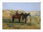 Detail of Cowboys in the Badlands by Thomas Eakins