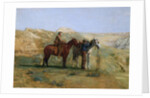 Detail of Cowboys in the Badlands by Thomas Eakins