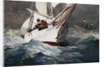 Reefing Sails Around Diamond Shoals, Cape Hatteras by Winslow Homer
