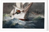 Reefing Sails Around Diamond Shoals, Cape Hatteras by Winslow Homer