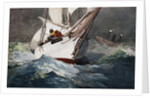 Reefing Sails Around Diamond Shoals, Cape Hatteras by Winslow Homer