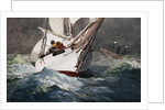 Reefing Sails Around Diamond Shoals, Cape Hatteras by Winslow Homer