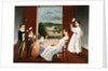 Colonial American Painting of a Family at Play by Corbis