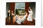 Colonial American Painting of a Family at Play by Corbis