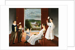 Colonial American Painting of a Family at Play by Corbis