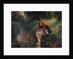 Young Woman Bathing Her Feet in a Brook by Camille Pissarro