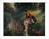 Young Woman Bathing Her Feet in a Brook by Camille Pissarro
