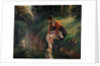 Young Woman Bathing Her Feet in a Brook by Camille Pissarro