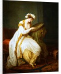 A Woman at Needlepoint by Angelica Kauffmann