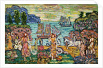 Painting of a Seaside Scene by Maurice Prendergast