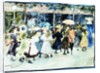 Watercolor of Girls Walking Along the Boardwalk by Maurice Brazil Prendergast