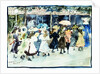 Watercolor of Girls Walking Along the Boardwalk by Maurice Brazil Prendergast