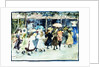 Watercolor of Girls Walking Along the Boardwalk by Maurice Brazil Prendergast
