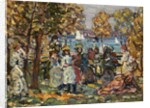 Waterside Park Scene by Maurice Brazil Prendergast