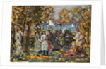 Waterside Park Scene by Maurice Brazil Prendergast