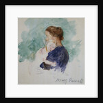 Watercolor of Mother and Child by Mary Cassatt