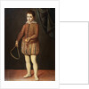 Italian Baroque Portrait of Boy with Racquet and Ball by Anonymous