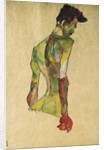 Male Nude in Profile Facing Right by Egon Schiele