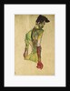 Male Nude in Profile Facing Right by Egon Schiele