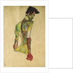 Male Nude in Profile Facing Right by Egon Schiele