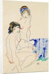 Two Female Nudes by the Water by Egon Schiele