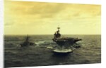 USS Saratoga and USS Samuel Eliot Morison Underway in the Atlantic by Anonymous