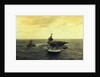 USS Saratoga and USS Samuel Eliot Morison Underway in the Atlantic by Anonymous