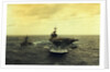 USS Saratoga and USS Samuel Eliot Morison Underway in the Atlantic by Anonymous