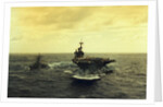 USS Saratoga and USS Samuel Eliot Morison Underway in the Atlantic by Anonymous