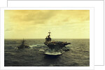 USS Saratoga and USS Samuel Eliot Morison Underway in the Atlantic by Anonymous