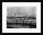 The S.S. Mauretania and New York City Skyline by Anonymous
