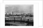The S.S. Mauretania and New York City Skyline by Anonymous