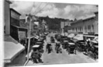 Horse-Drawn Carriages and Storefronts on Mackinac Island by Anonymous
