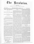 First Issue of The Revolution Suffrage Newspaper by Anonymous