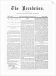 First Issue of The Revolution Suffrage Newspaper by Anonymous