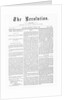 First Issue of The Revolution Suffrage Newspaper by Anonymous