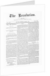 First Issue of The Revolution Suffrage Newspaper by Anonymous