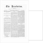 First Issue of The Revolution Suffrage Newspaper by Anonymous