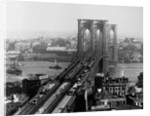 Brooklyn Bridge Over East River and Surrounding Area by Anonymous